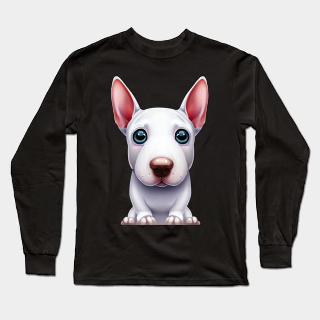 Fur-endly Bull Terrier Long Sleeve T-Shirt by Art By Mojo